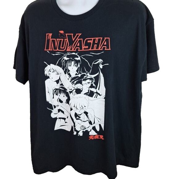 InuYasha Og Anime 2009 Retro Shirt Black Manga Japan Rare Vintage Size XXL - Picture 1 of 4